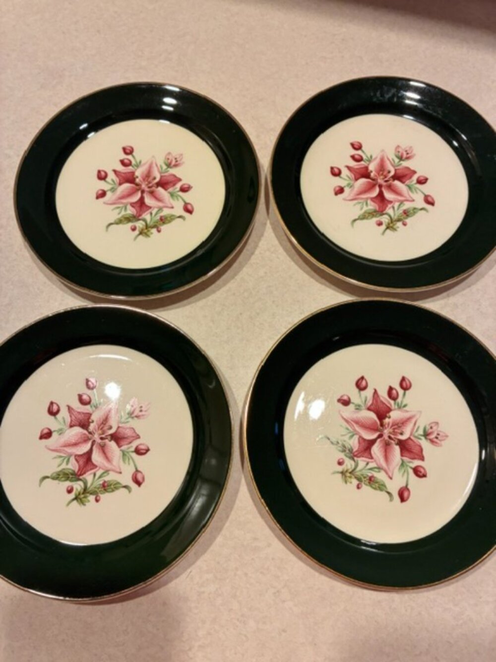Lot of 4 Taylor Smith Vtg Appalachian Heirloom #8532 Bread & Butter Plate